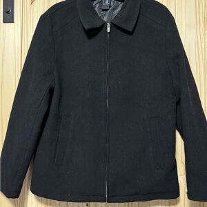 Women’s Small Falcon Hilltop Black Wool Blend Zip Up Jacket